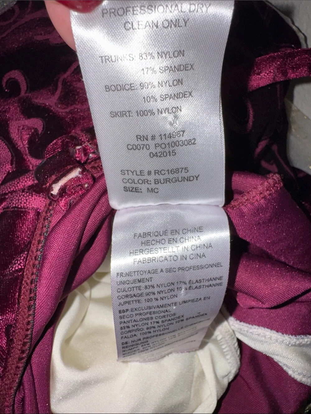 Revolution burgundy velvet tutu dress